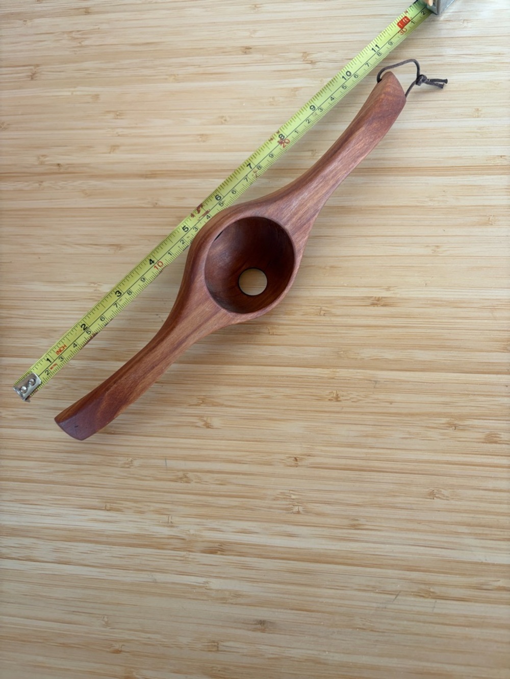 Handcrafted Cherry Wood Egg Separator Never Used Signed - Picture 4 of 4